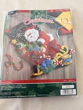 Bucilla Santa's Sleigh 18" Felt Applique Kit