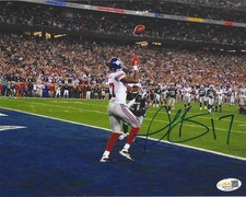 PLAXICO BURRESS SIGNED AUTO NEW YORK GIANTS 8x10 PHOTO w/JSA