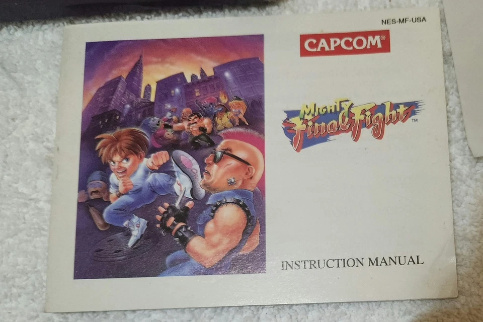 Mighty Final Fight Nintendo NES CIB w/Manual Inserts Poster Box Great Condition - Image 4 of 4