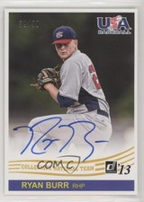 2013 Panini USA Baseball Box Set Classic Design 39/50 Ryan Burr #5 Auto 0b5