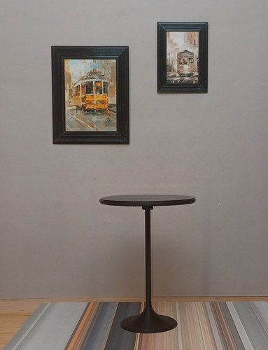 🥗black TABLE CHAIRS dining KITCHEN bistro FURNITURE cafe 1/6 scale for BARBIE - Picture 8 of 11