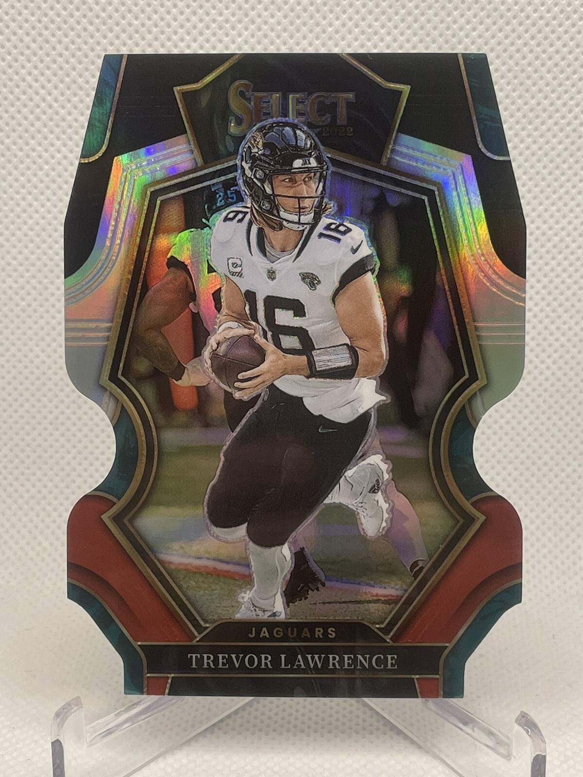 2022 Select Premier Level Red & Black Die Cut Trevor Lawrence #145 Jacksonville