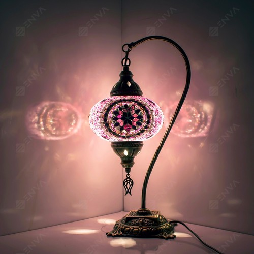 Türkisch Marokkanisch Bunte Mosaik Lampe Licht Tiffany Glas Schreibtisch Tisch KOSTENLOSE Glühbirne - Bild 66 von 76