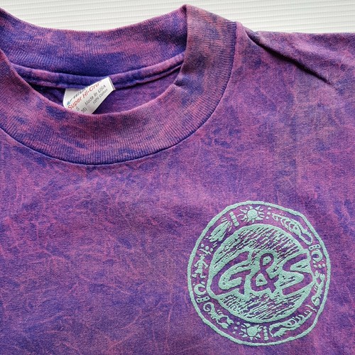 Camiseta G&S/Gordon & Smith Vintage Surf Gear Años 80 Estampado Puff Púrpura Un Lavado Pequeña - Imagen 3 de 4