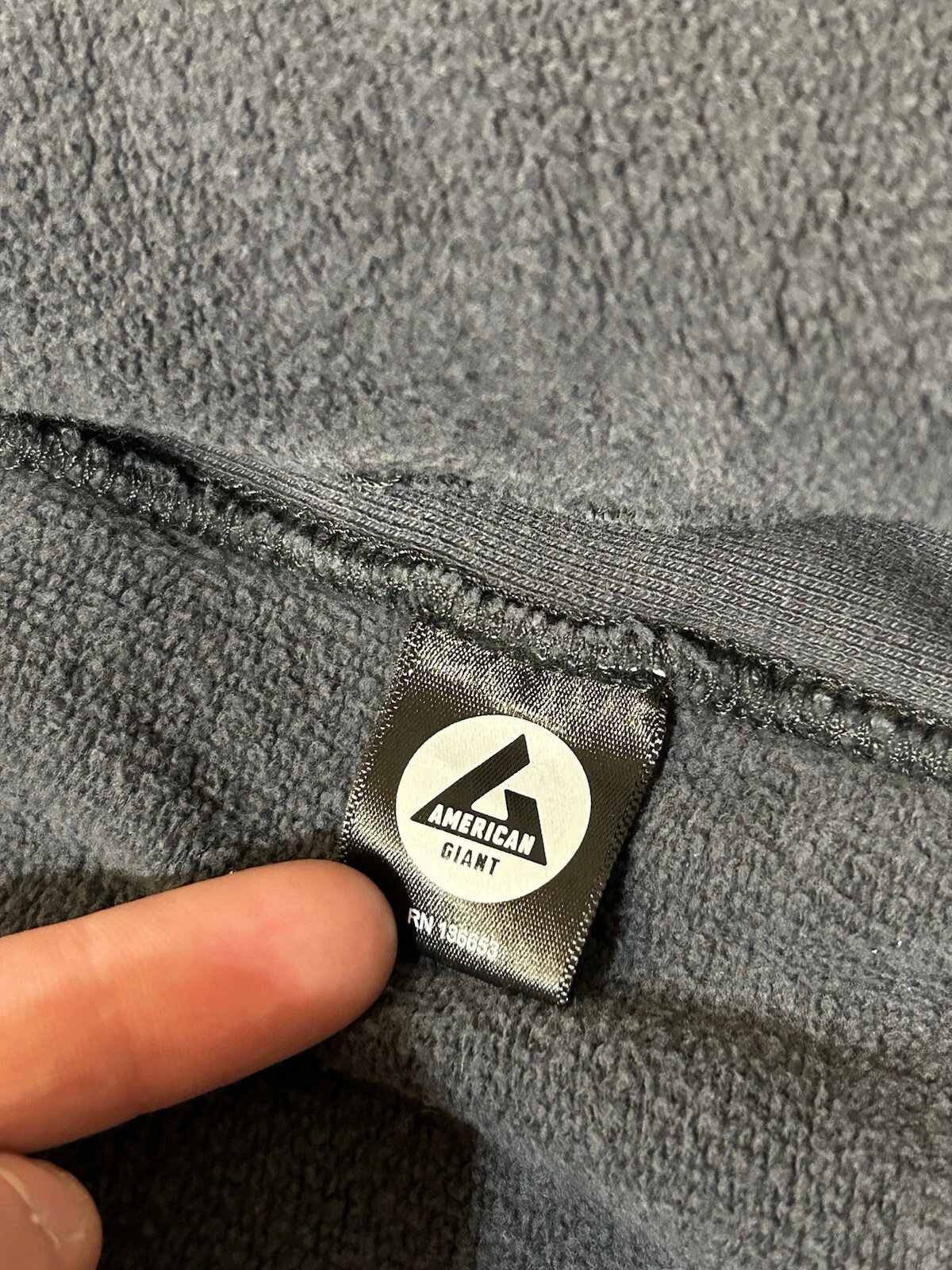 VETEMENTS Felpa con cappuccio American Giant donna M blu navy full zip pesante da lavoro USA cotone