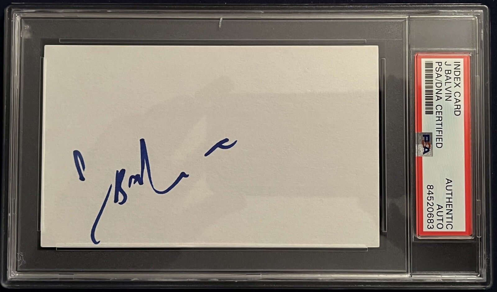 J Balvin Signed Autograph Index Card 3x5 Prince of Reggaeton PSA DNA