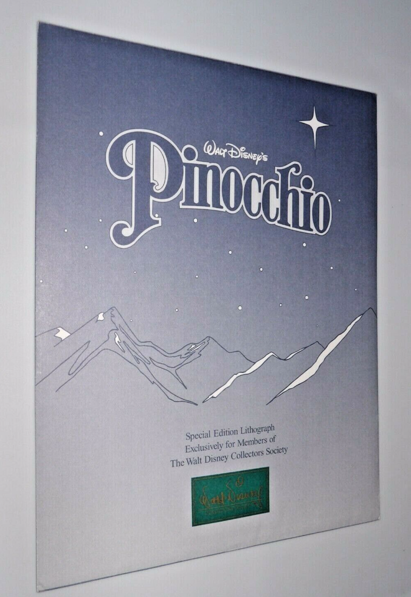 Disney WDCC Pinocchio Special Edition Lithograph Exclusively for
