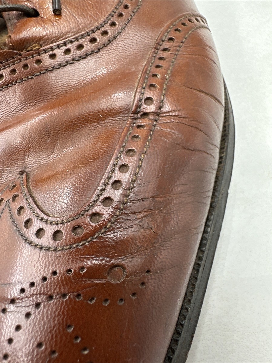 Vintage Florsheim Brogue Shoes Wingtip 60s 33315 Size 9 D Brown (GG8) Vintage Florsheim Brogue Shoes Wingtip 60s 33315 Size 9 D  main image 3