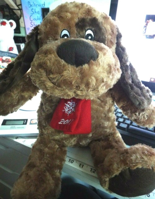 Large Brown Puppy Dog Plush Stuffed 18