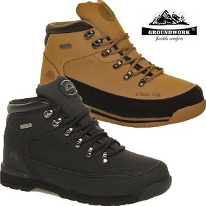 ankle high steel toe boots