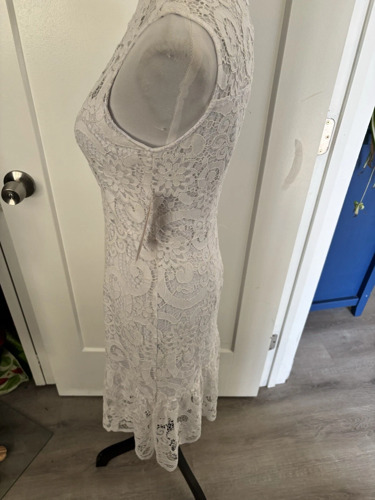VALENTINO Abito midi nuovo con etichette NANETTE LEPORE Valentina bianco pizzo ricamato grande Gatsby 2