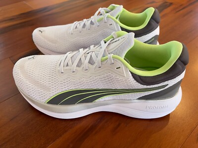 Puma Scend Pro Green White Men Unisex Running Shoes Sneakers 378776-05 S