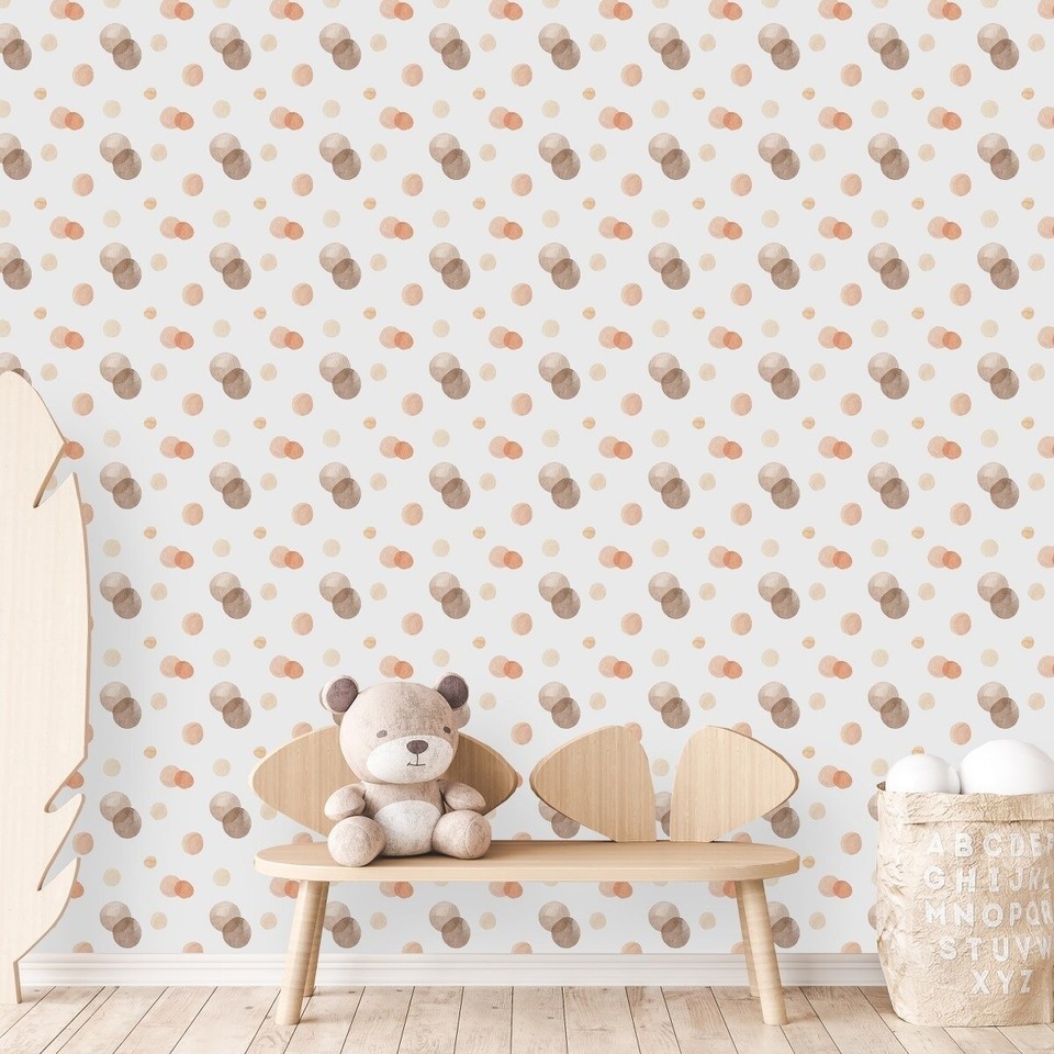 Beige Circles Wallpaper Peel and Stick and Prepasted eBay