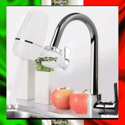 ZOOSEN Filtro Purificatore Acqua Rubinetto Cucina Cloro Batteri Odori Carbone Attivo