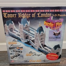 Tower Bridge of London Large 3-Dimensional Puzzle Over 30" Long Puzzle Plex
