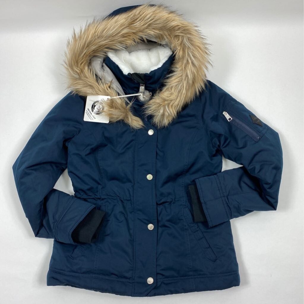 Hollister Womens Down Parka Jacket Blue 