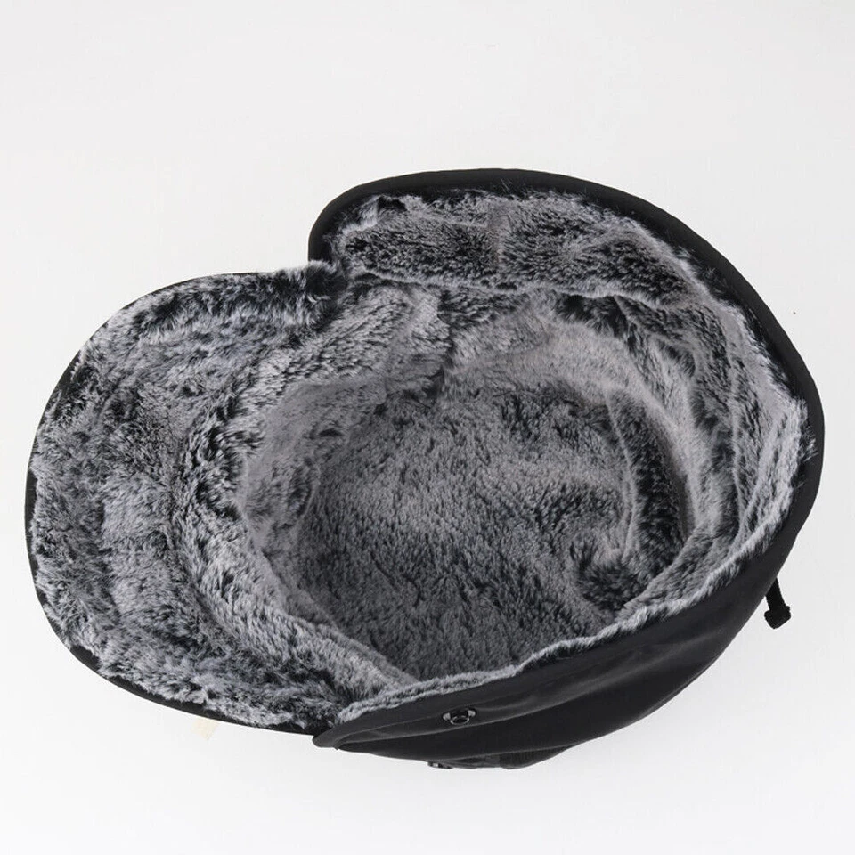 Mens Winter Warm Baseball Cap with Earflaps Fleece Lined Hunting Hat - Image 3 of 4