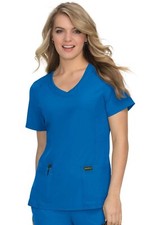 Koi Scrubs 1034 V-Neck Detailed Scrub Top in "Royal" Size XS