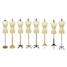 Size 2-4 Adult Female Dress Form Pinnable Mannequin Torso with Base