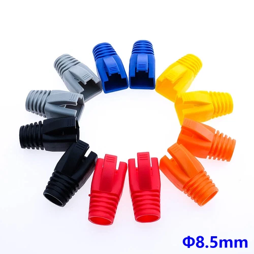 20PCS rj45 cat7 caps rj45 network ethernet cable connectors tpu boots sheath