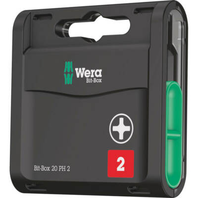 Wera Bit-Box extra harte Kreuzschlitz Schraubendreher Bits PH2 25mm 20 Stück