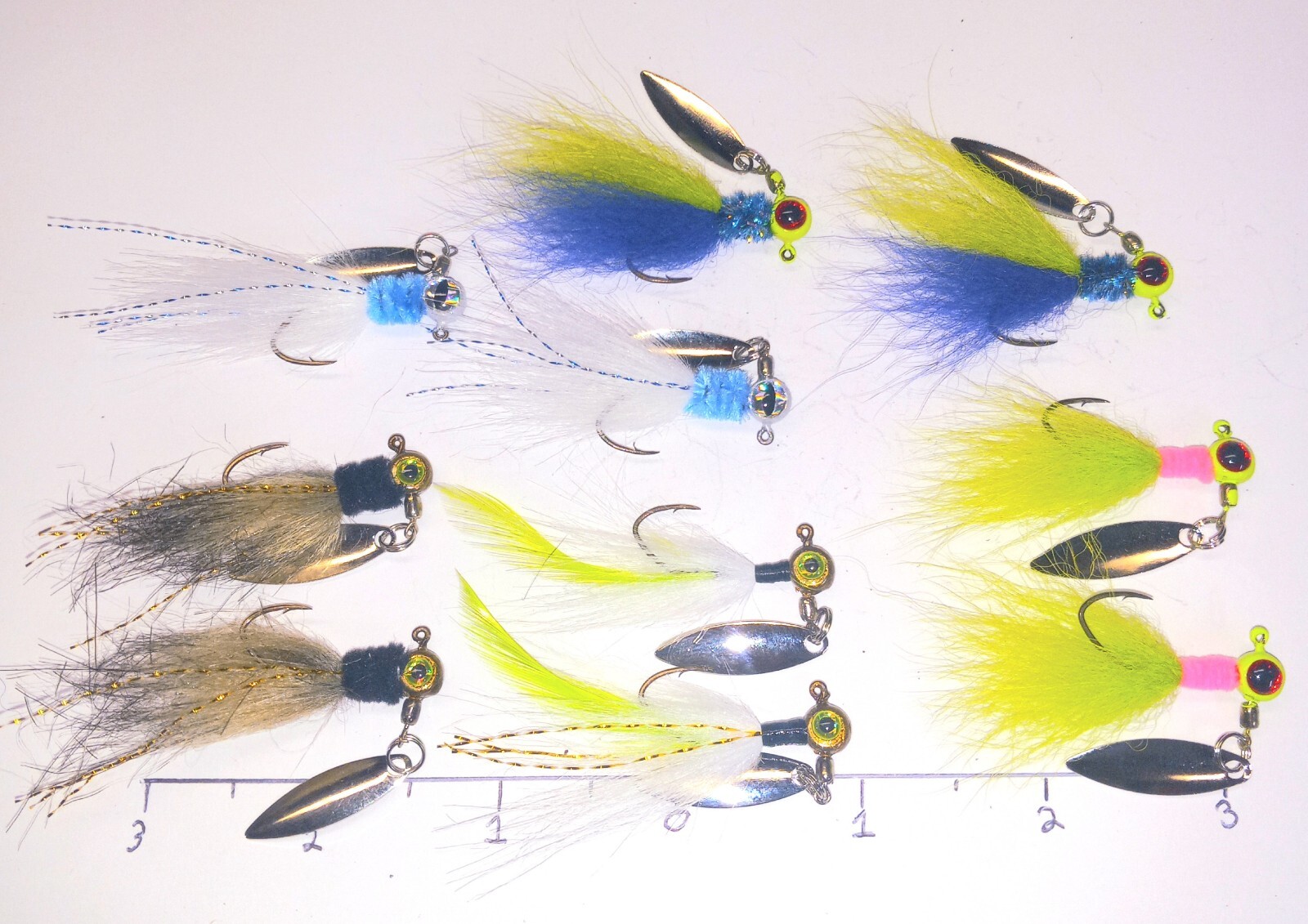 101/16 oz Assorted Underspin Hair Jigs 2 Sickle Hook 5 Colors eBay