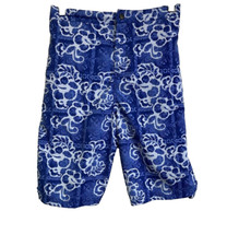 NWT Caribbean Swimsuit Men  s Size L Blue Floral Trunks