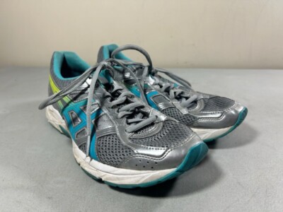 Asics women's gray & blue Gel Contend 4 running shoes sneakers size 8.5