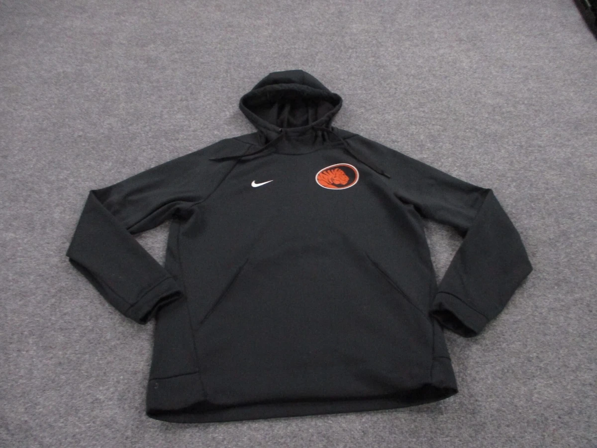 Nike Hoodie Sweatshirt Adult L Black Pullover Hood Swoosh Casual Spellout Womens