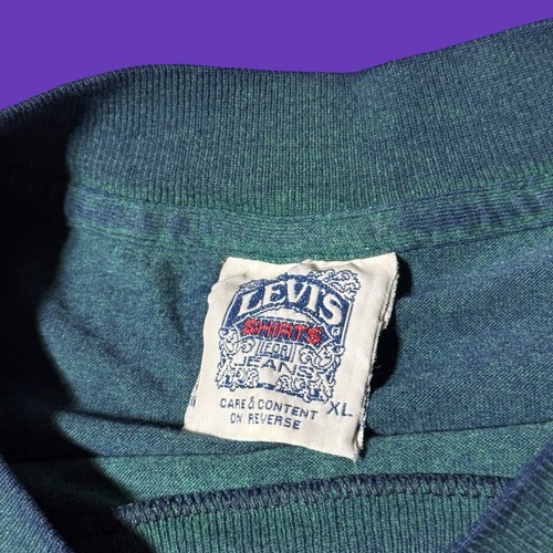 Vintage Levi Strauss T Shirt XL Green Long Sleeve Skater Grunge XX 90s USA - Picture 8 of 12