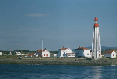 lighthouse at Pointe-au-P�re, Gasp� Peninsula, Quebec, Canada, 1958 Old Photo