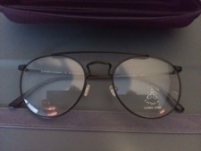 ITALY Euroline Eyewear Rd "Harward142" Matte Black 50-18 LITE Weight Vintage 