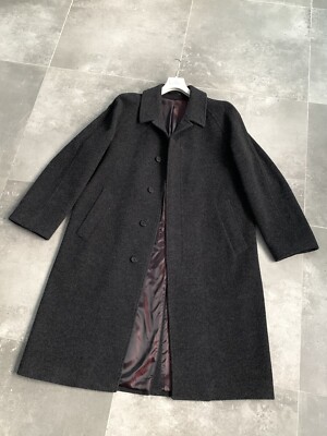 Men's MAGEE Tweed Long Trench Coat Mac Formal Wool Jacket
