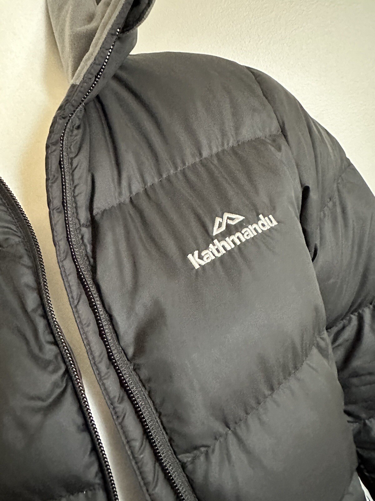 kathmandu black and green puffer jacket