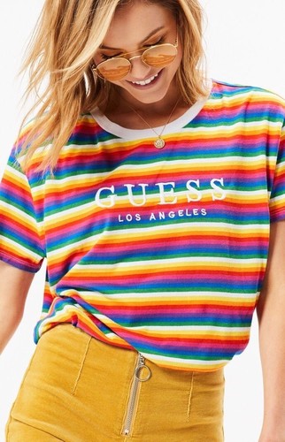 rainbow guess t shirt