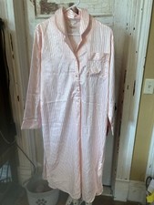 Delicates Woman Pink Cuddleskin Nightgown Lingerie Silky Satin Sz S
