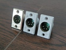 Lot of 3 Switchcraft XLR Male 4-Pin Solder Panel Mount Connector XLRM