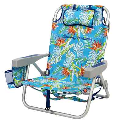 2-Pack Tommy Bahama Beach Chair Floral-Reclining, Backpack