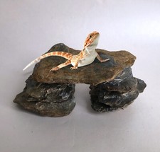 Small JUVENILE Reptile Phyllite Schist Basking Platform/Bridge 5 x 2.5 x 2"