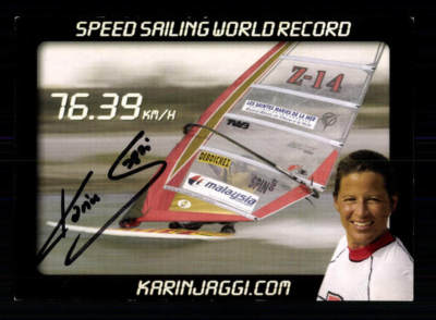 Karin Jaggi Autogrammkarte Original Signiert Windsurfen + A 197769