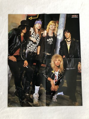 GUNS N' ROSES 1989 GNR ROSE SLASH Poster Swedish Poster Music Okej