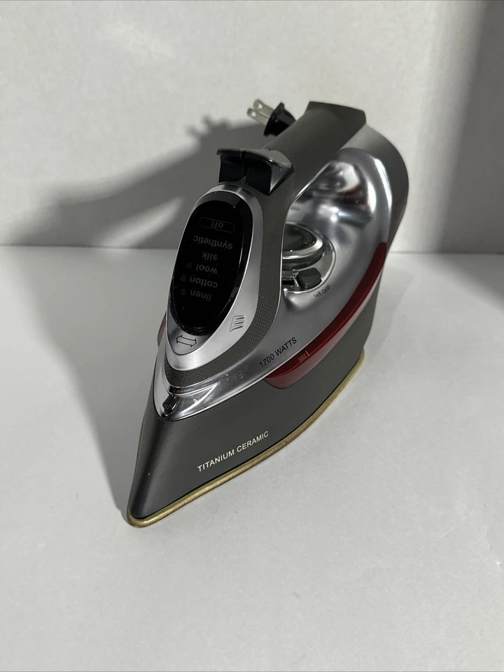 Chi Steam Iron For Clothes 8' Retractable Cord 1700 Watts Titanium Ceramic  - Image 2 of 4