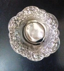 Antique Sterling Unknown Gorham? Nut Cups ORNATE FLORAL ROSES REPOUSSE' LOT of 6