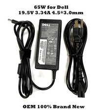 New Genuine 65W Adapter Charger for Dell Inspiron 15-5567 5565 P66F 4.5 3.0mm