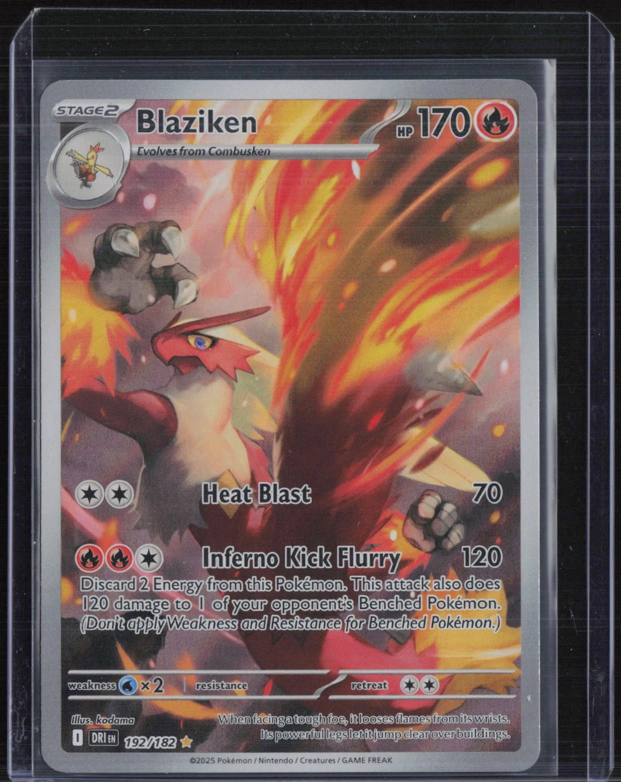 2025 Pokemon Destined Rivals Illustration Rare #192 Blaziken