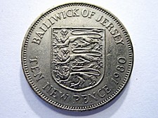 Jersey  Ten New Pence  1980  Queen Elizabeth II.