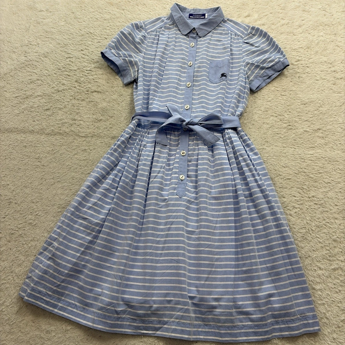 burberry shirt dresses sale Burberry Vintage Check Cotton Mini Shirt Dress with Drawstring Waist - Beige | 8123248