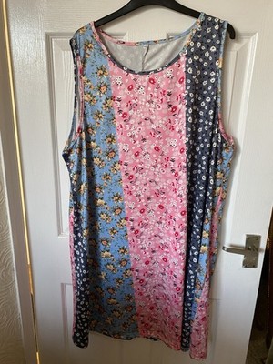 Floral Summer Beach Dress 4XL 50 Inch Bust