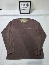 Size XL - Mossy Oak long-sleeve thermal crewneck brown waffle knit hunting camo