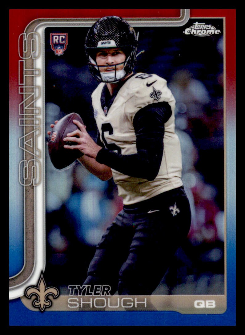 2025 Topps Chrome #398 Tyler Shough Red White Blue Refractor | eBay